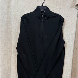 Joseph Abboud Men's Black Zip-Up Sweater